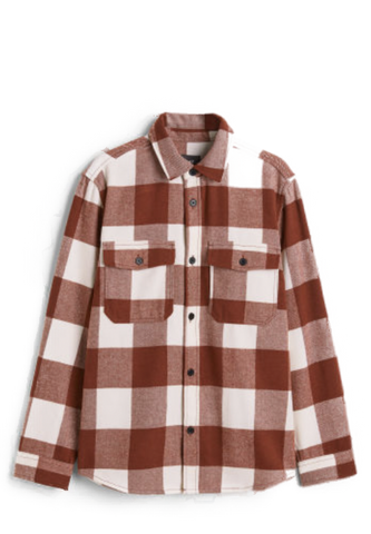 Brown checkered casual shirt